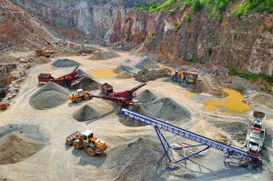 Stone quarry work