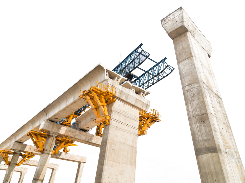 Construction of a mass rail transit line in progress Littlegate