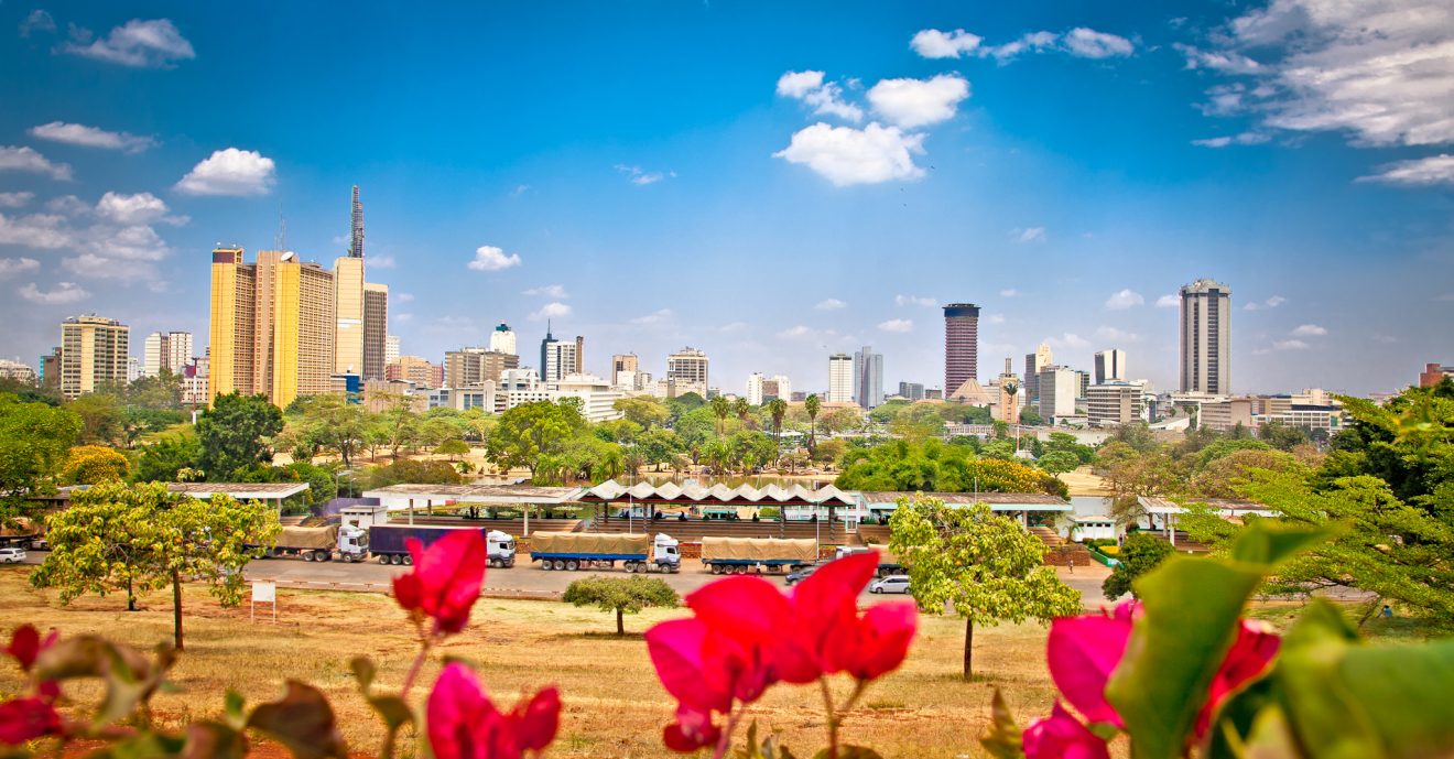 Panoramic view on Nairobi , Kenia. Littlegate Publishing