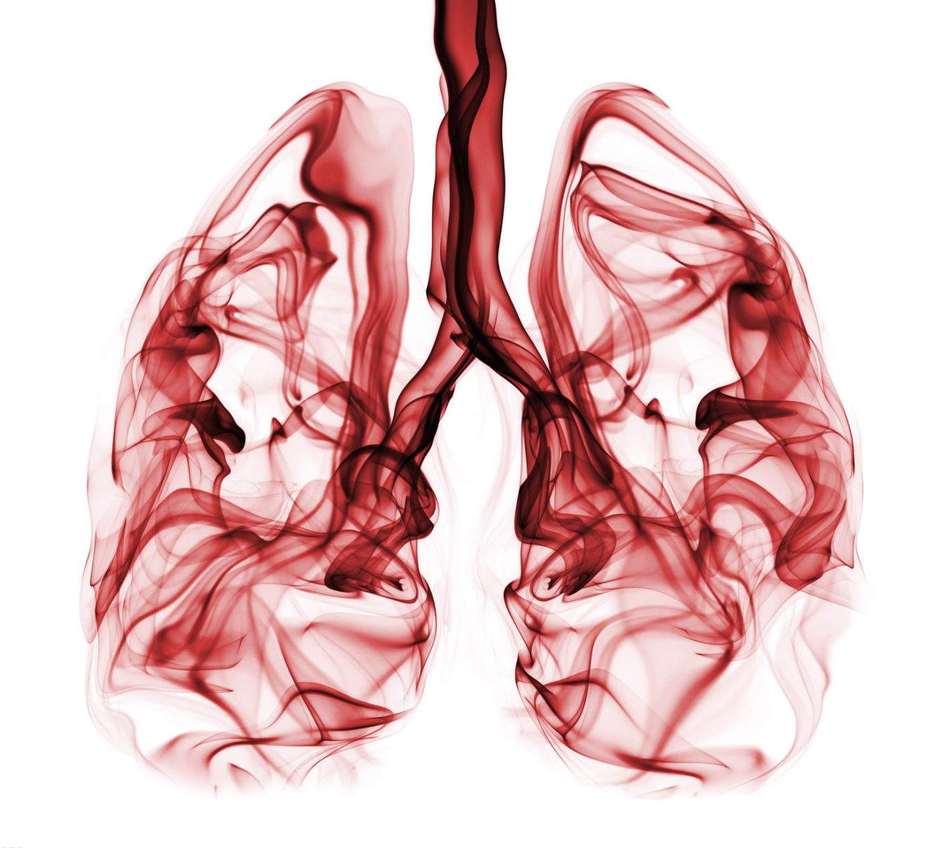 Smoke formation shaped as lungs. Illustration of cancer Littlegate Publishing